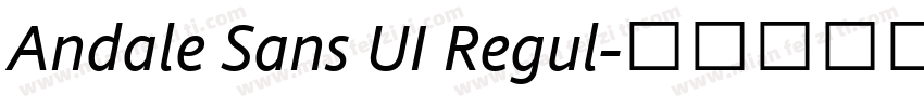 Andale Sans UI Regul字体转换